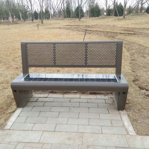 Общественные уличные сиденья Solar Park Bench с беспроводной зарядкой