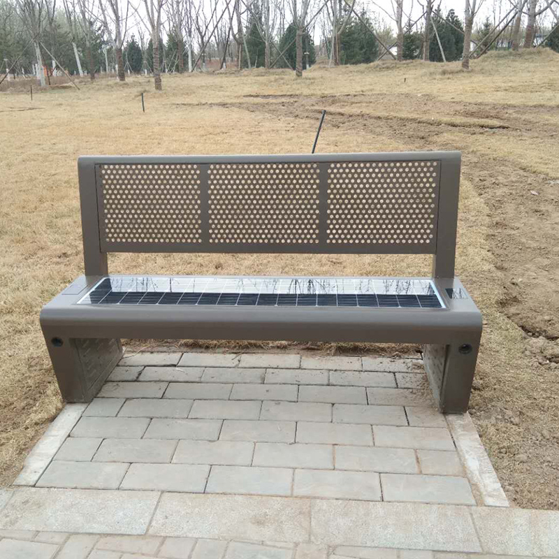 Общественные уличные сиденья Solar Park Bench с беспроводной зарядкой