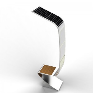 Скамейка мебели самой популярной умной солнечной рекламы улицы деревянная с рамкой металла